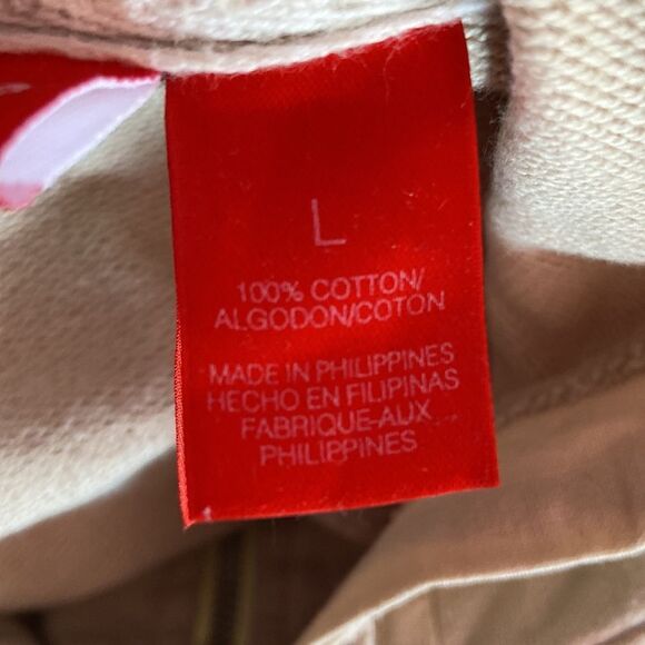 Liz Claiborne Beige Tracksuit L Full Zip Hoodie & Drawstring Waist Pants Set - Picture 5 of 8